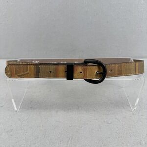 Vintage Billy Belt Calif Leather Belt Size 32 Brown Tan Ikat Aztec Southwestern